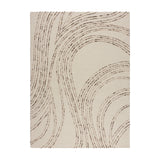 Abstract floor rug - Maceo Swirl Cream/Brown