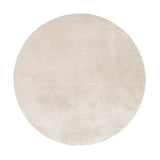Round Washable Viscose Rug - Vive Cream
