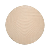 Round Scandinavian Rug - Charm Curves Beige
