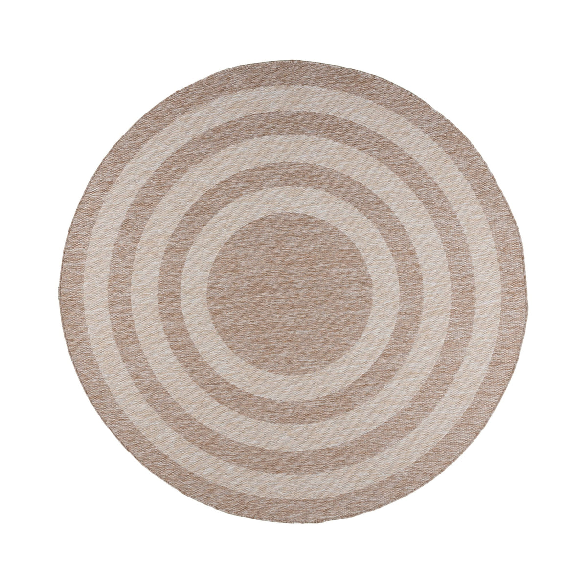 Round Outdoor Rug – Sierra Frame Beige/Cream