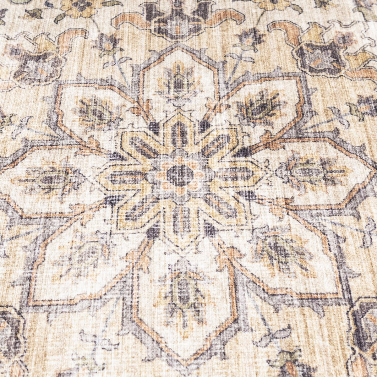 Round Vintage Outdoor Rug - Santo Medallion Green