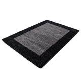High Pile Floor Rug - Edge Black