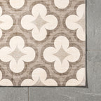 Geometrisch buitenkleed - Mosaic Clover Creme