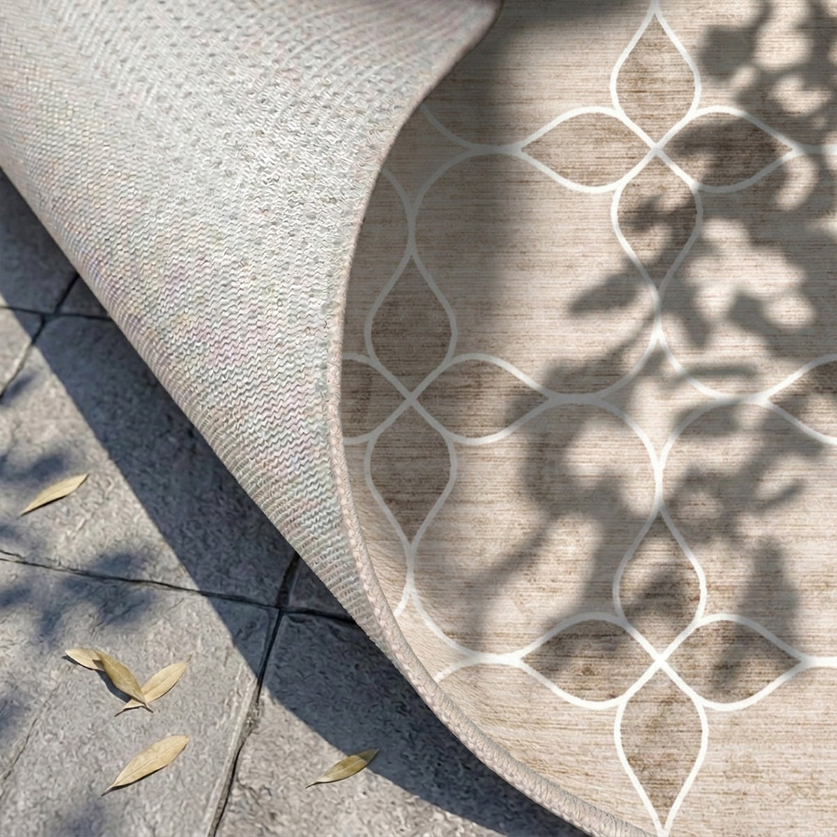 Geometrisch buitenkleed - Mosaic Dot Creme