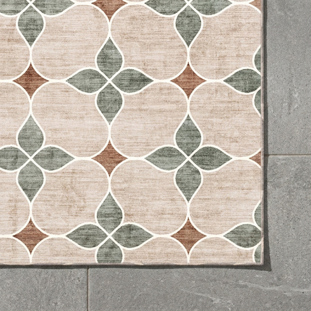Geometrisch buitenkleed - Mosaic Dot Groen