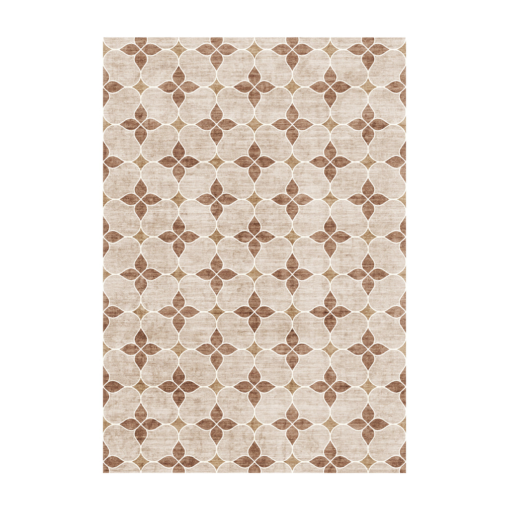 Tapis d'extérieur géométrique - Mosaic Dot Terracotta