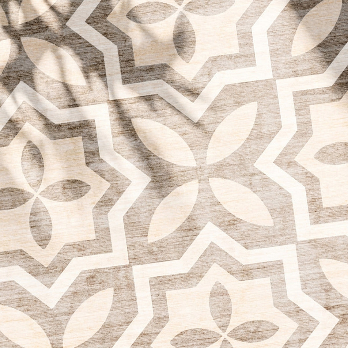 Geometric outdoor rug – Mosaic Medina Cream