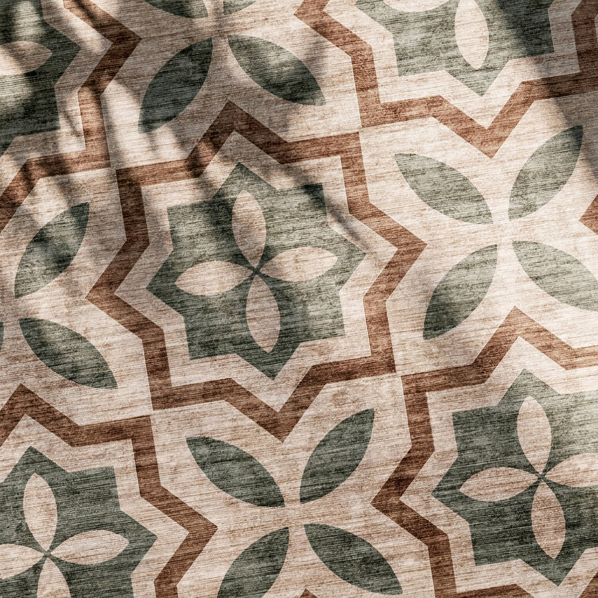 Geometrisch buitenkleed - Mosaic Medina Groen