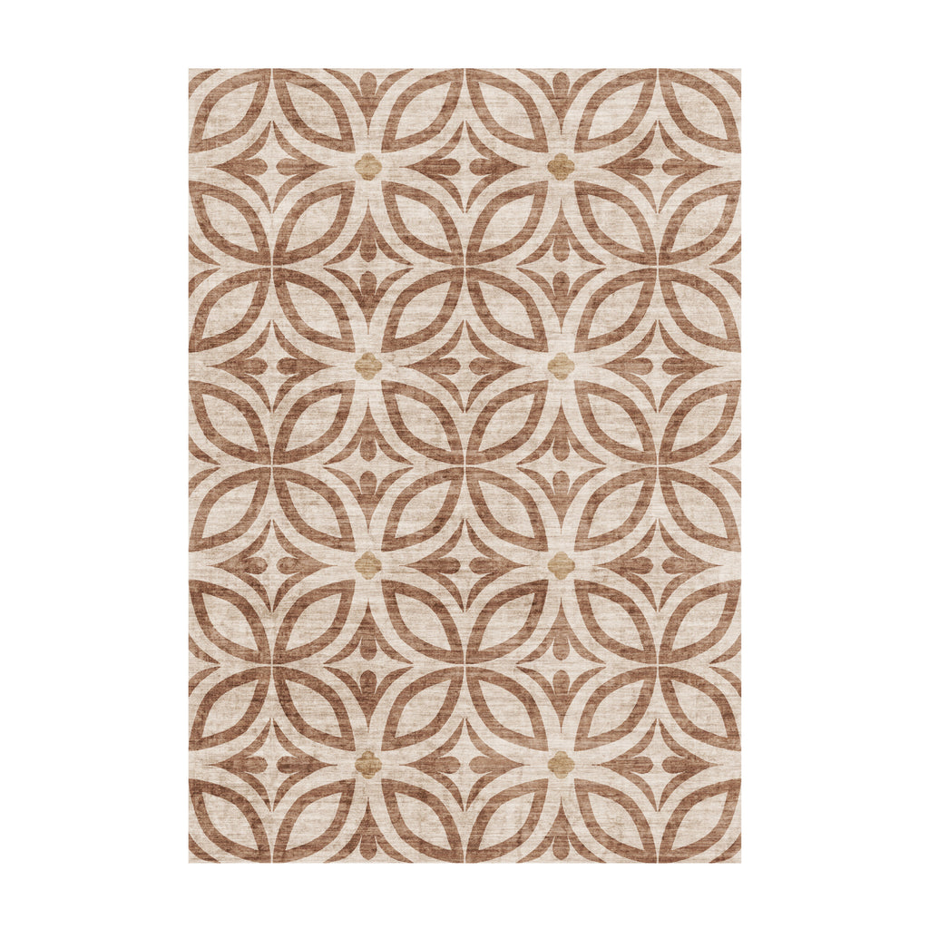 Tapis d'extérieur géométrique - Mosaic Petal Terracotta