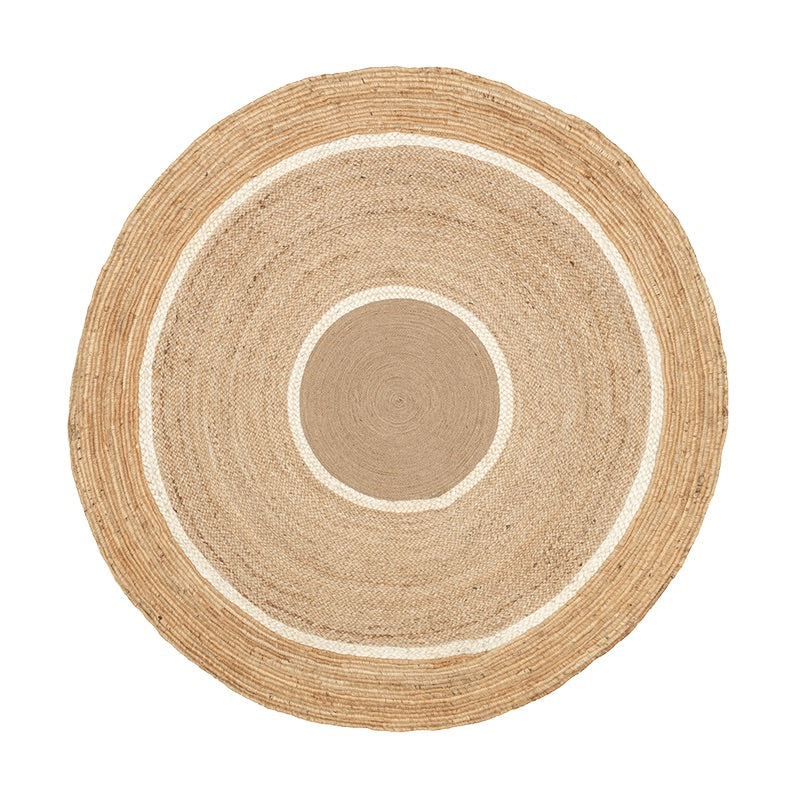 Rond Jute vloerkleed - Mirai Circle Wit/Naturel