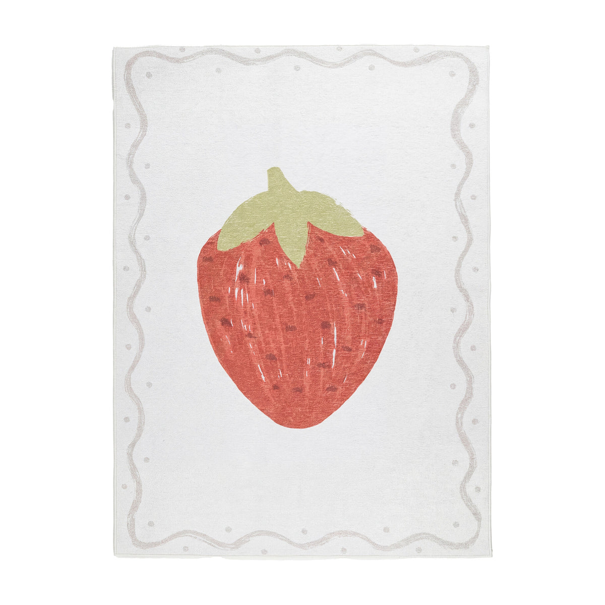 Tapis enfant lavable - Mick Fraise Rouge