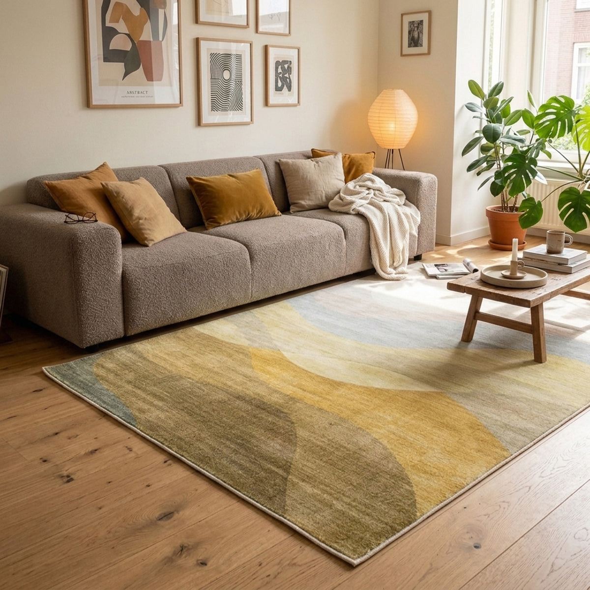 Tapis moderne - Field Jaune