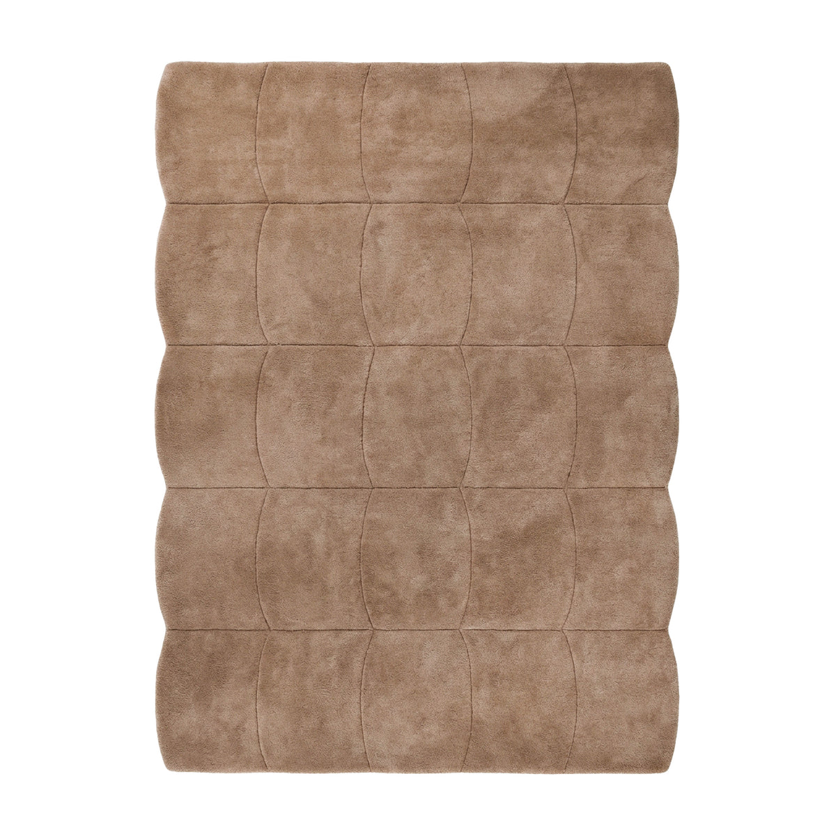 Organisch vloerkleed - Chester Blocks Bruin