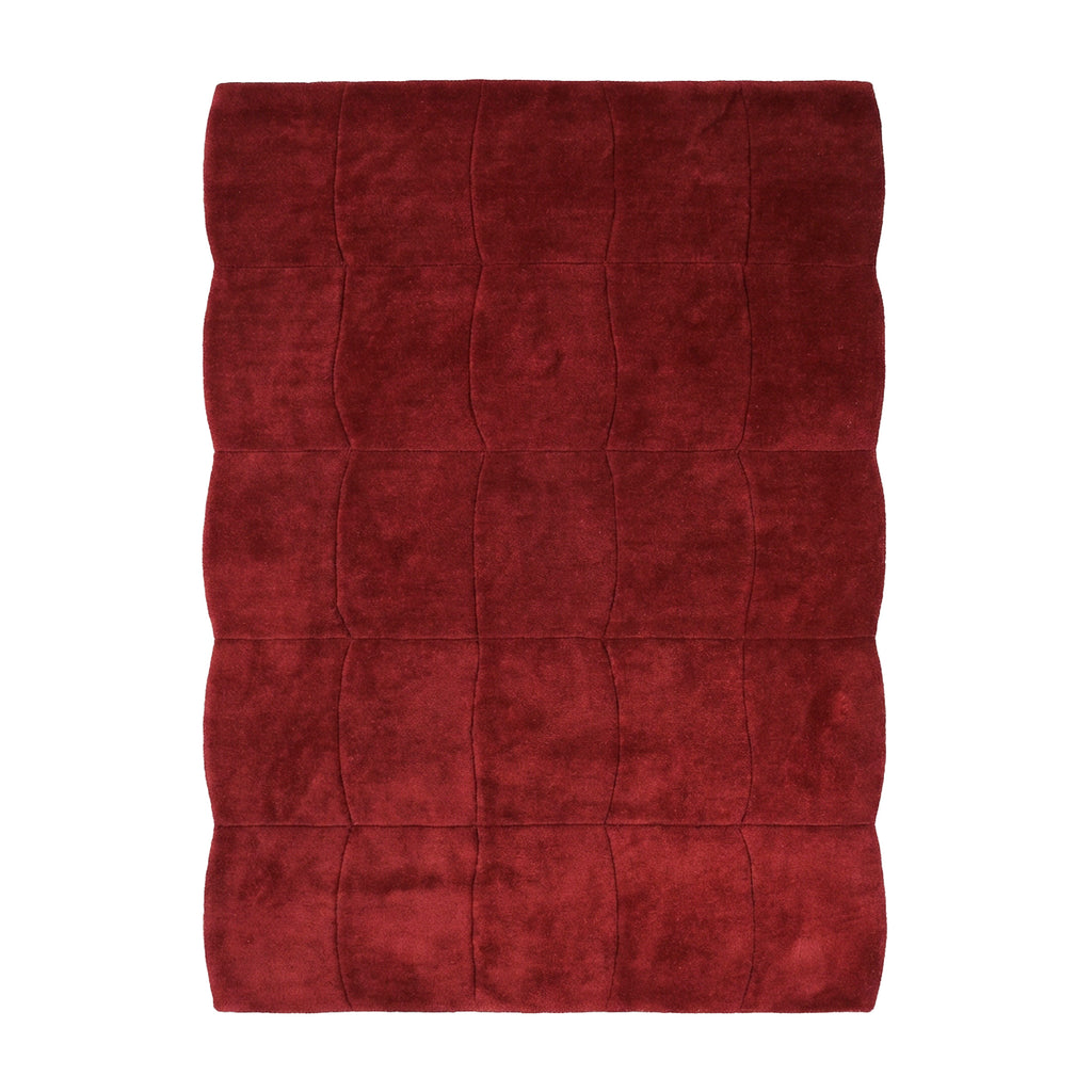 Organic rug - Chester Blocks Red