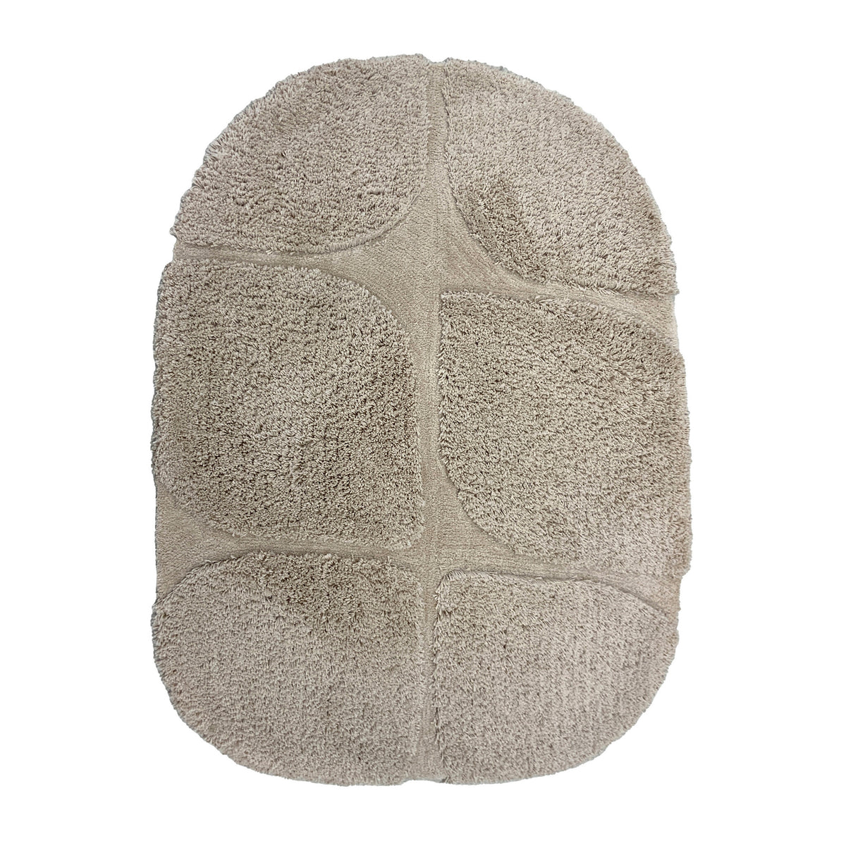 Organisch vloerkleed - Odette Grid Taupe