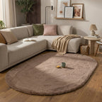 Oval High Pile Rug - Comfy Supreme Taupe