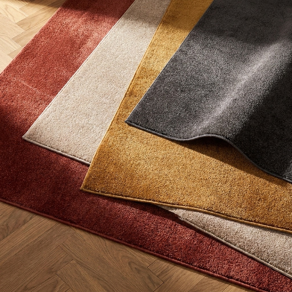 Tapis à poils courts - Essenza Jaune ocre