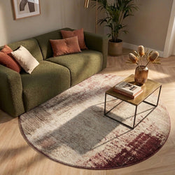 Rond abstract vloerkleed - Rusty Multicolour
