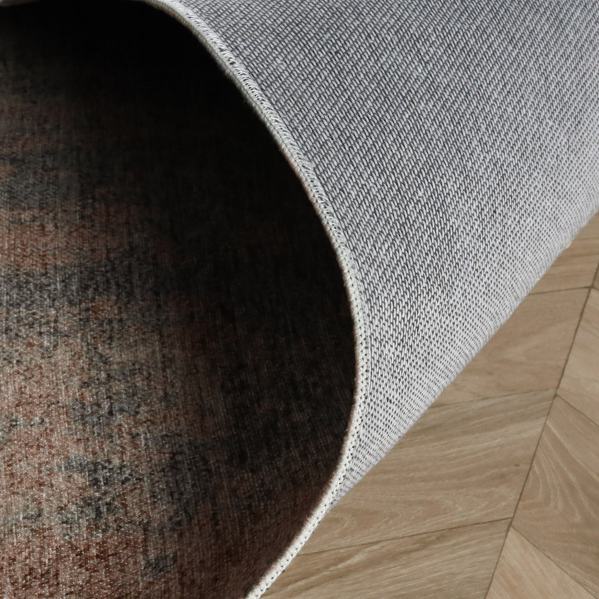 Rond abstract vloerkleed - Rusty Pastel