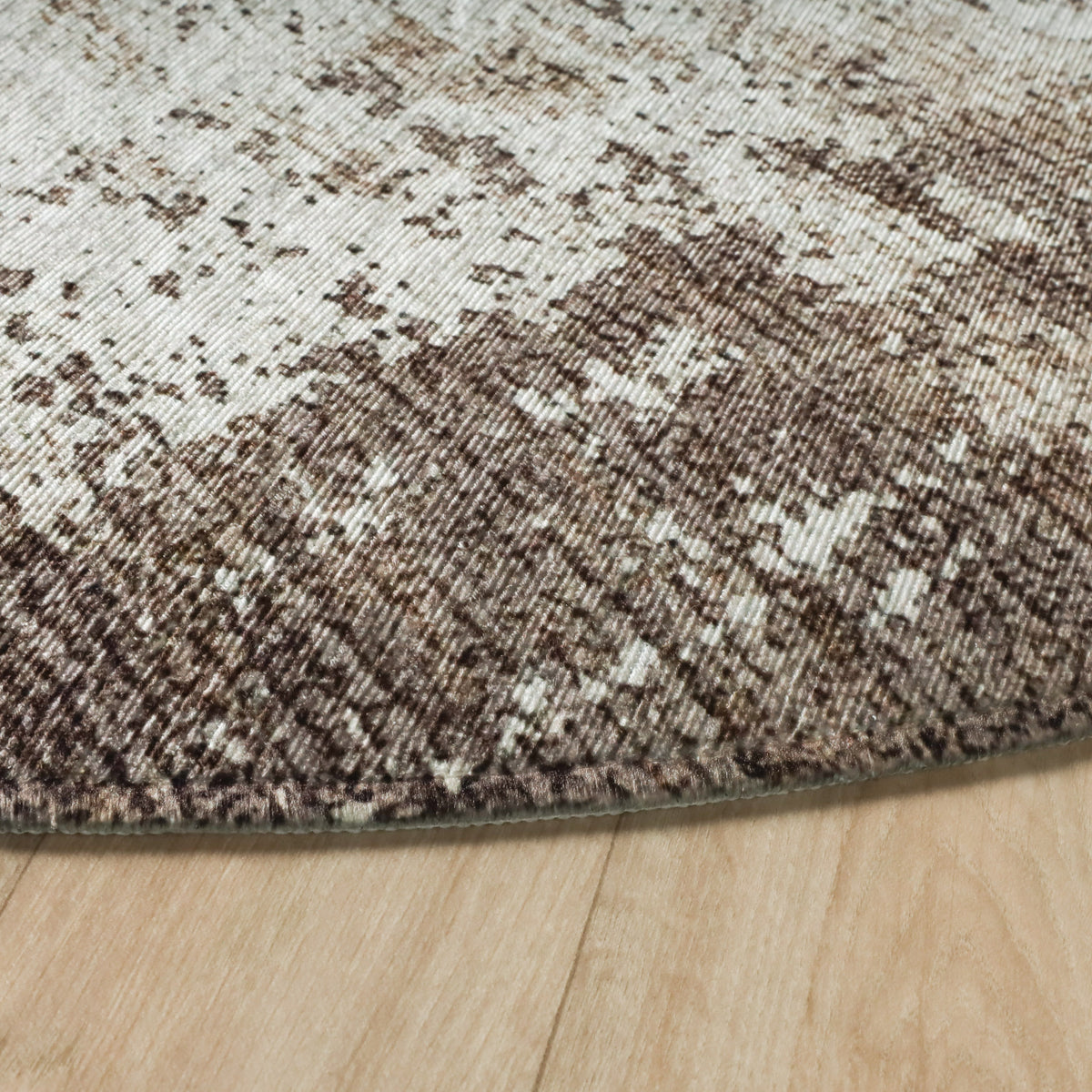 Rond abstract vloerkleed - Rusty Taupe
