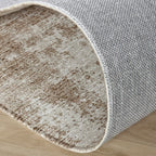 Rond abstract vloerkleed - Rusty Taupe