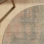 Rond abstract vloerkleed - Rusty Pastel