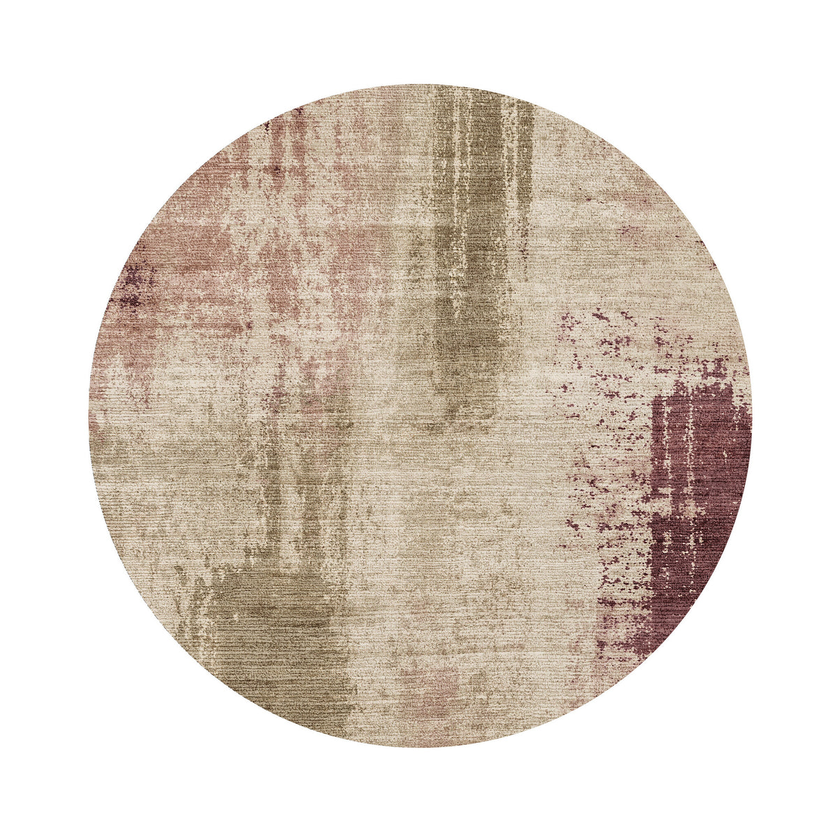Rond abstract vloerkleed - Rusty Multicolour