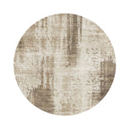 Rond abstract vloerkleed - Rusty Taupe