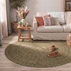 Jute vloerkleed - Fair Rond Groen