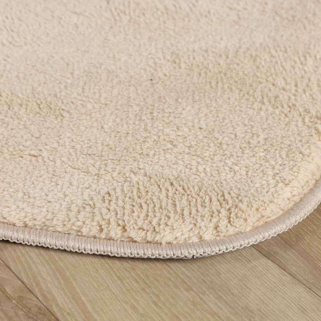 Tapis lavable rond - Puck Beige