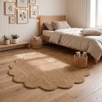 Tapis lavable rond - Puck Marron