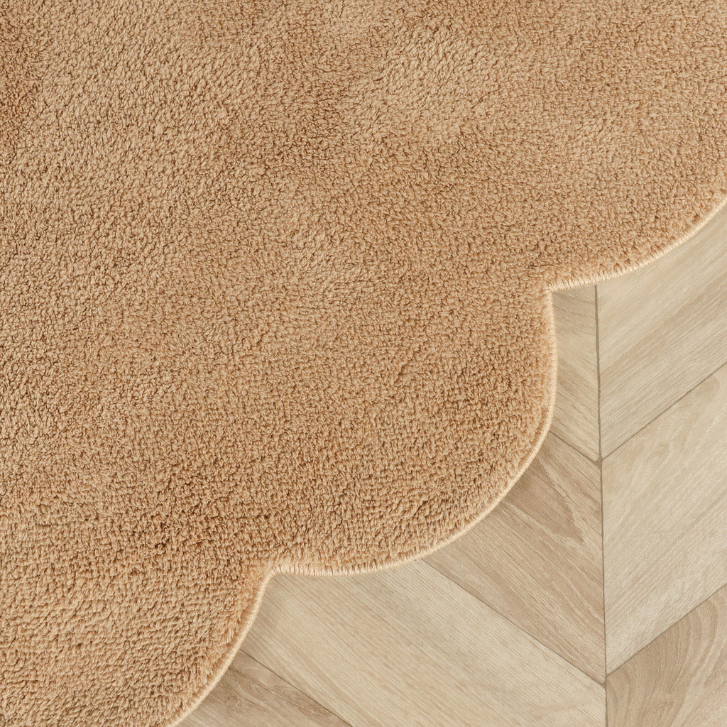 Tapis lavable rond - Puck Marron