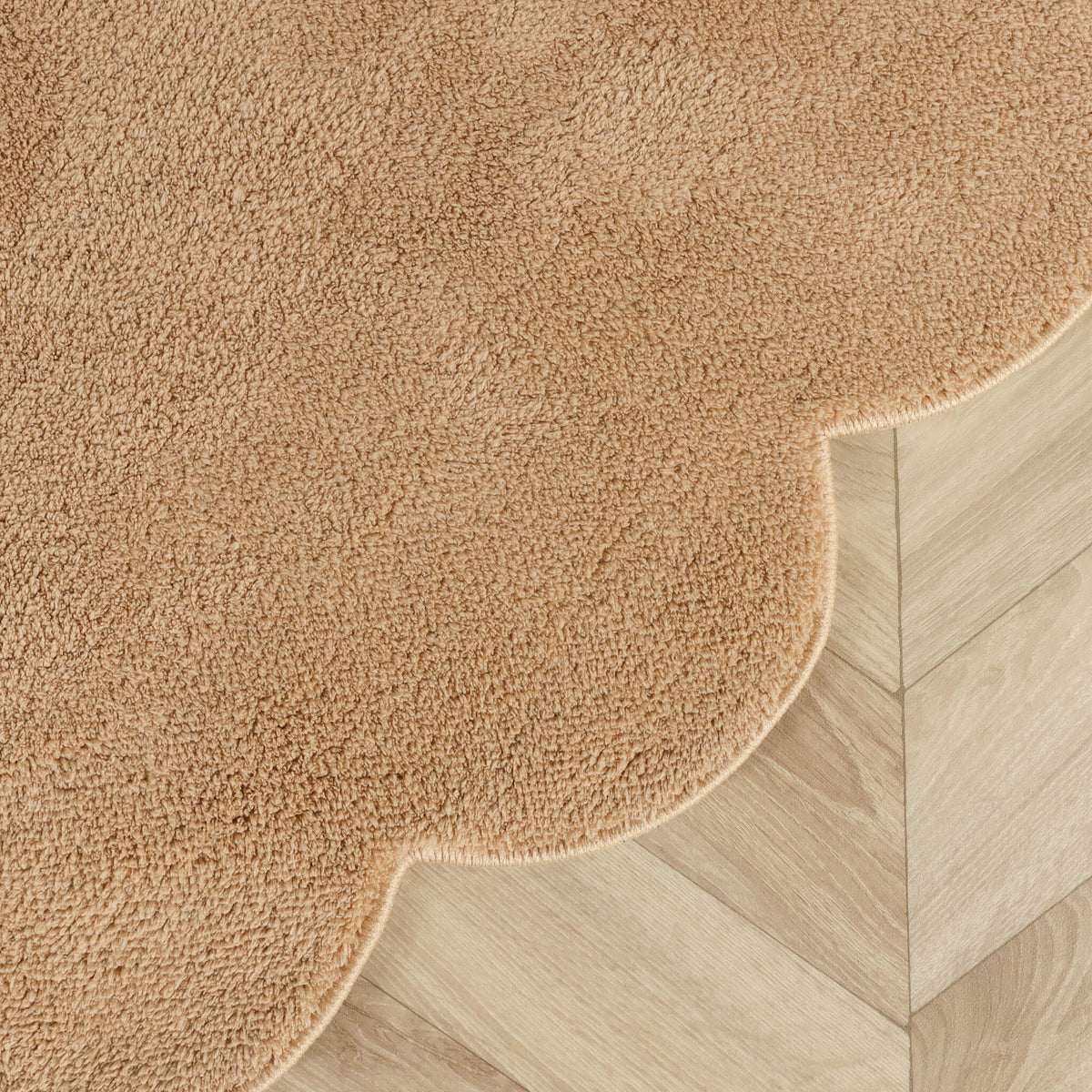 Tapis lavable rond - Puck Marron