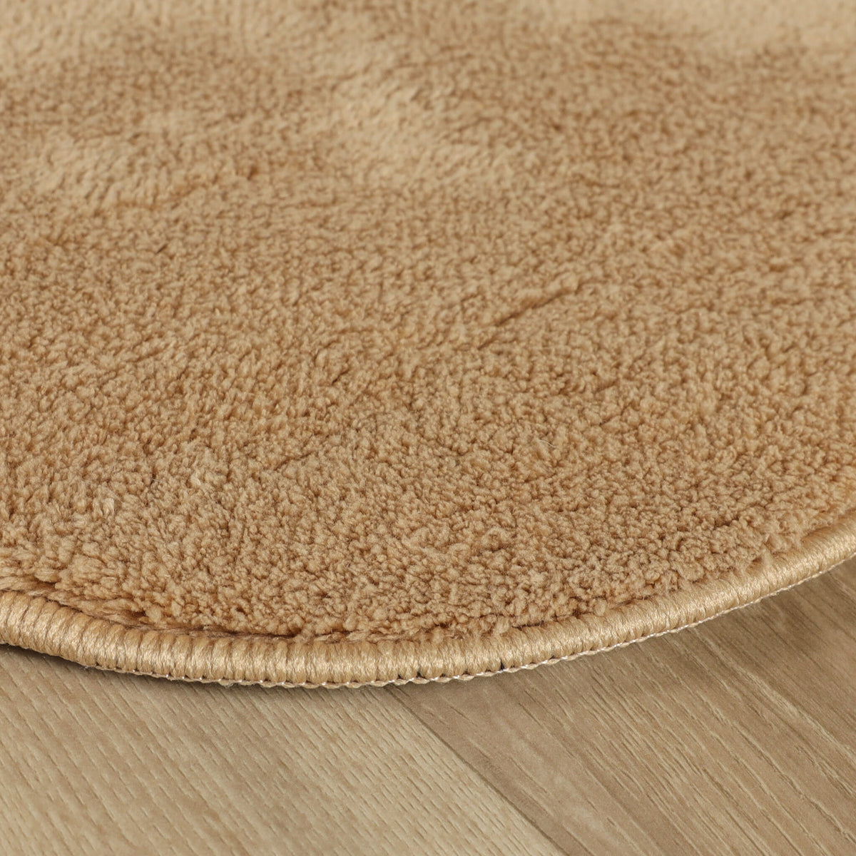 Tapis lavable rond - Puck Marron