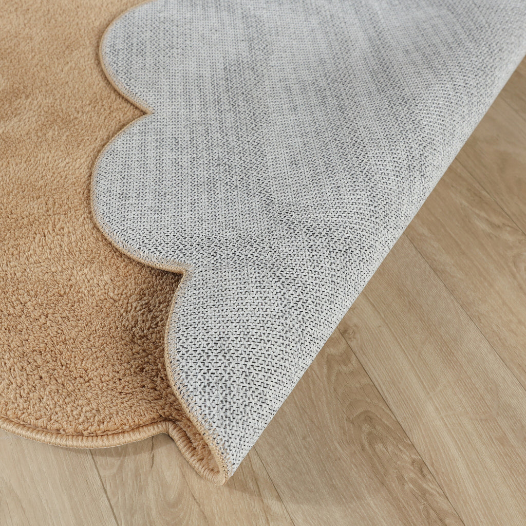 Tapis lavable rond - Puck Marron