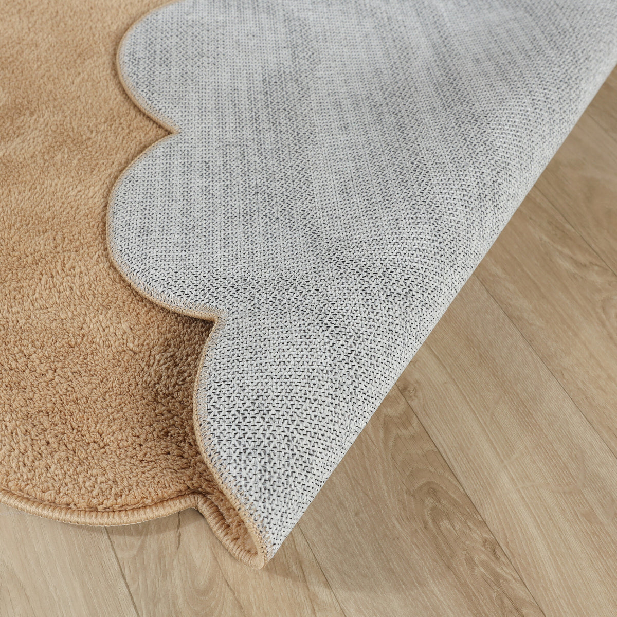 Tapis lavable rond - Puck Marron