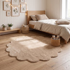 Tapis lavable rond - Puck Beige