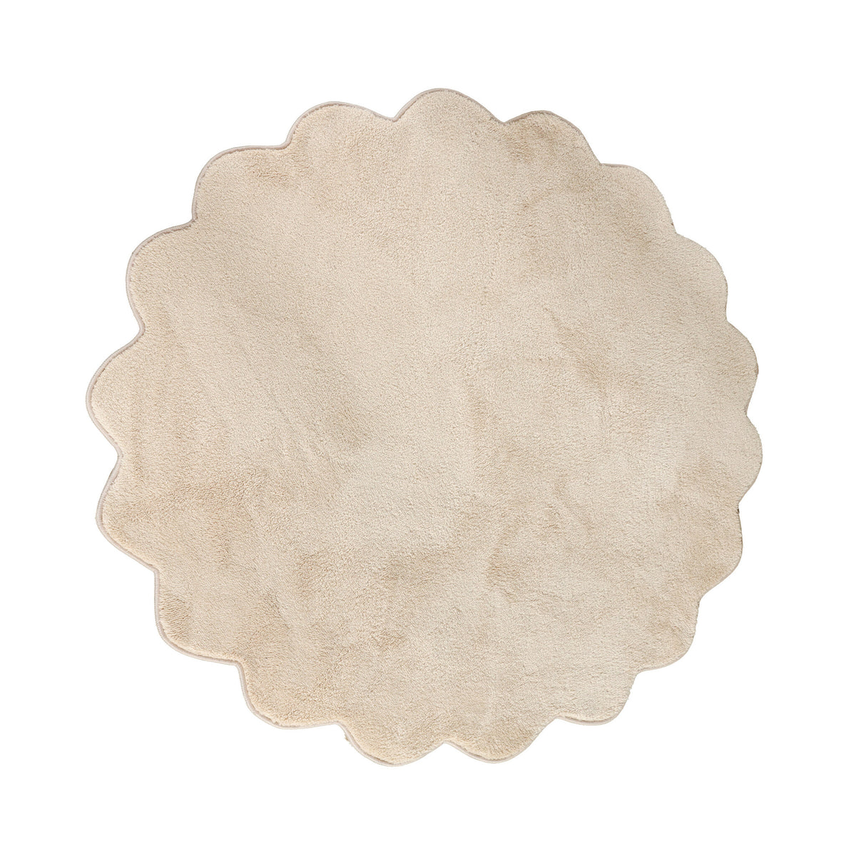 Tapis lavable rond - Puck Beige