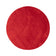 Round Washable Rug - Vivid Red