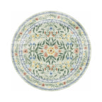 Tapis vintage d'extérieur rond - Luana Vert foncé