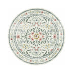 Tapis d'extérieur vintage rond - Luana Green