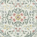 Tapis d'extérieur vintage rond - Luana Green