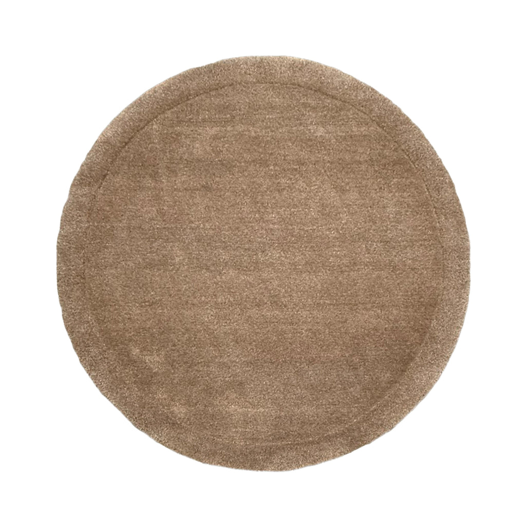 Rond vloerkleed - Isara Border Bruin