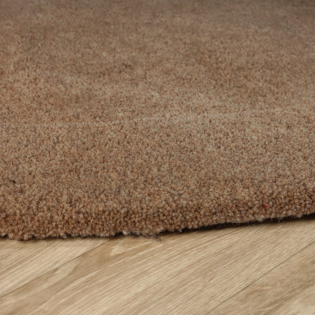Rond vloerkleed - Isara Border Bruin