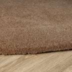 Rond vloerkleed - Isara Border Bruin