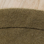 Rond vloerkleed - Isara Border Olijfgroen
