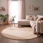 Rond laagpolig vloerkleed - Cozy Beige