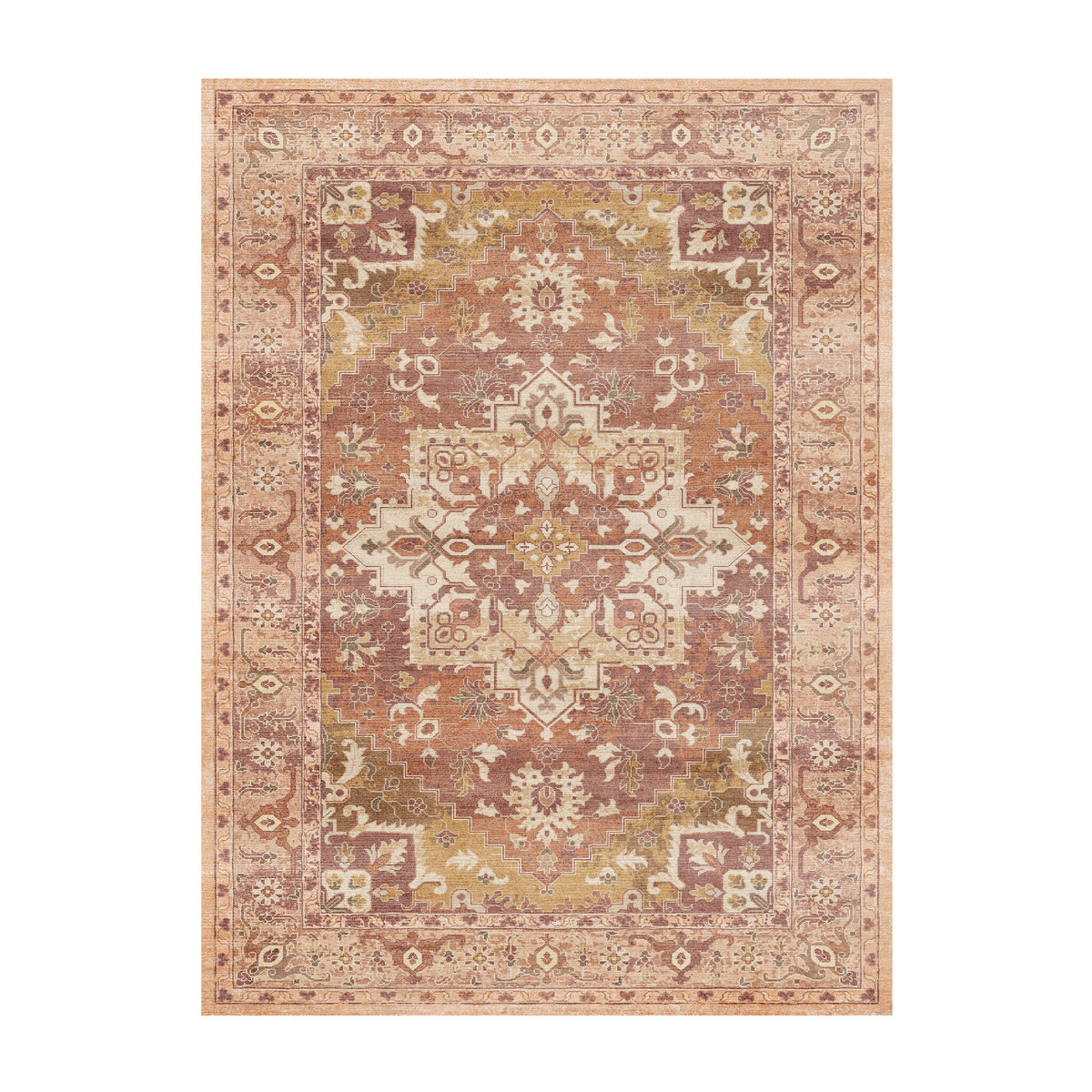 Vintage vloerkleed - Sage Medallion Terracotta