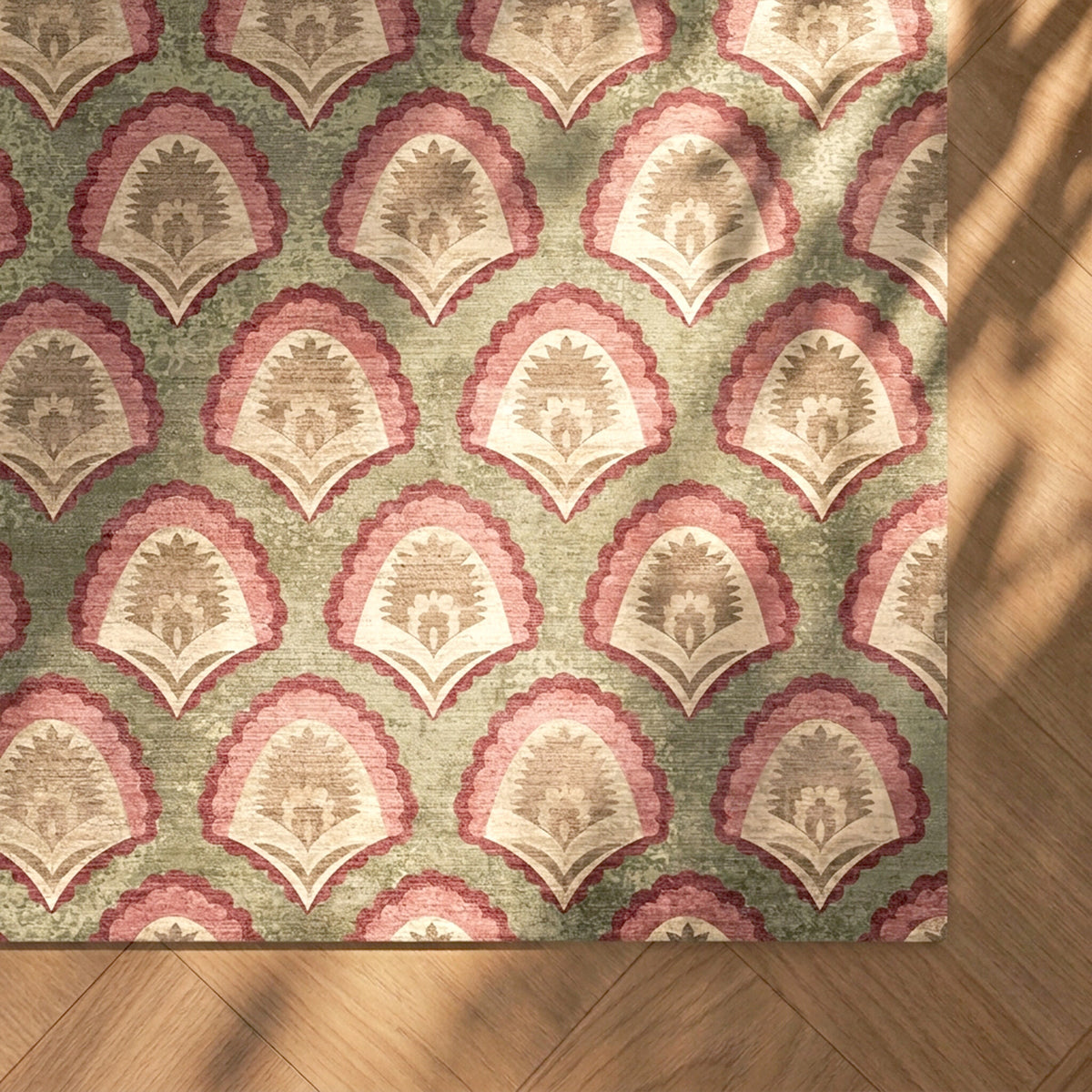 Vintage vloerkleed - Sage Pattern Green