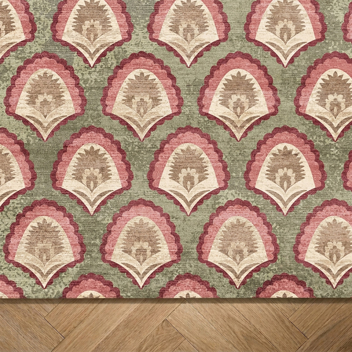 Vintage vloerkleed - Sage Pattern Green